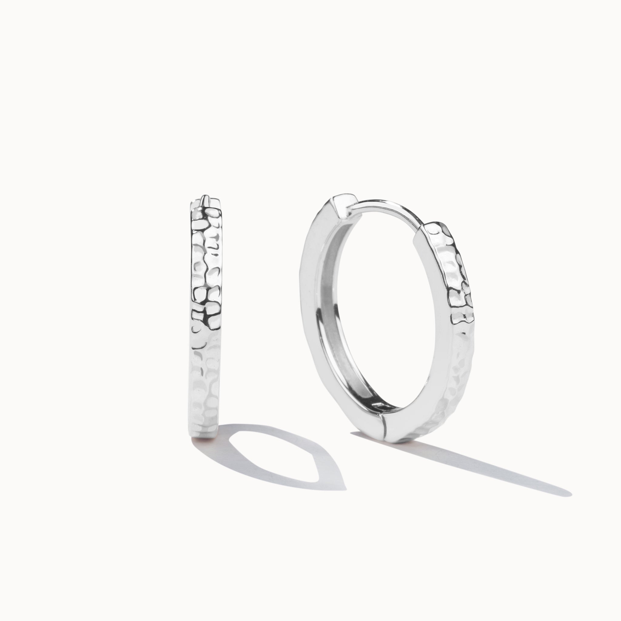 LOVE Charm Hoop Earrings Sterling Silver Gold – Hey Happiness