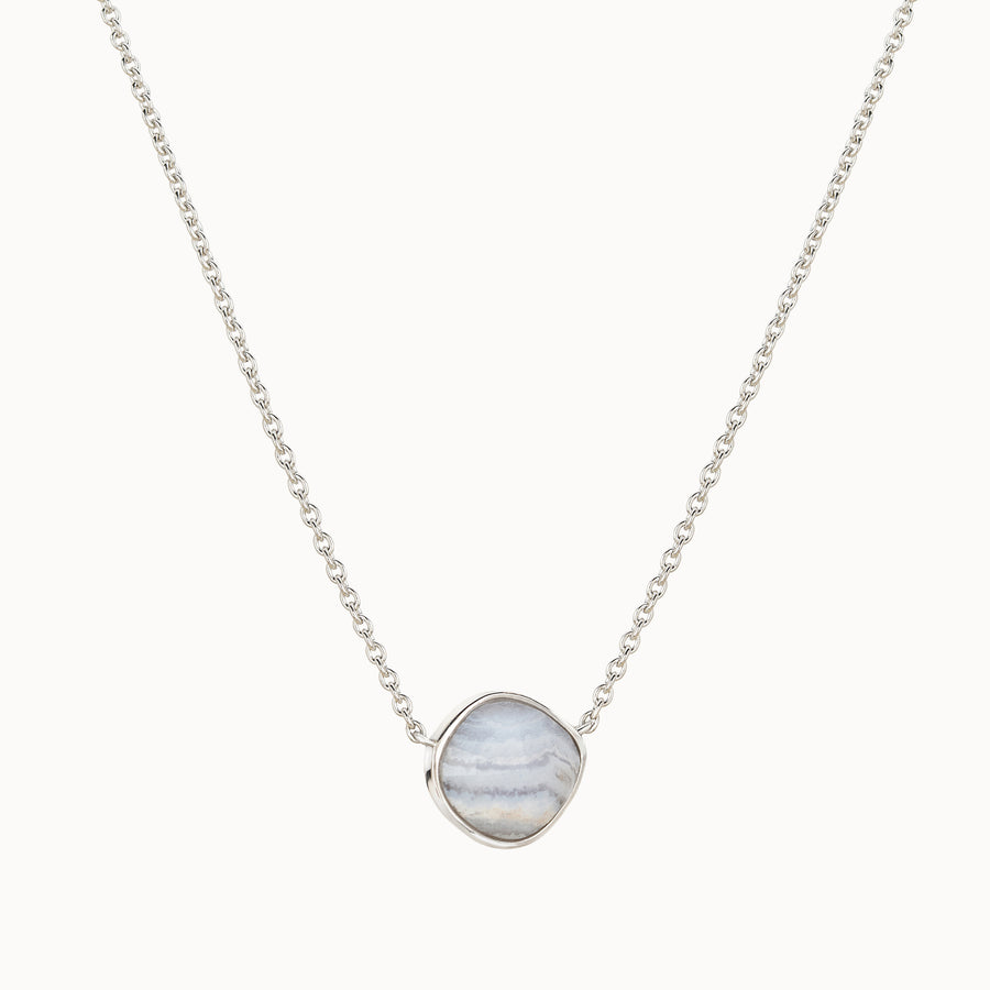 Gemstone Necklace - Blue Lace Agate