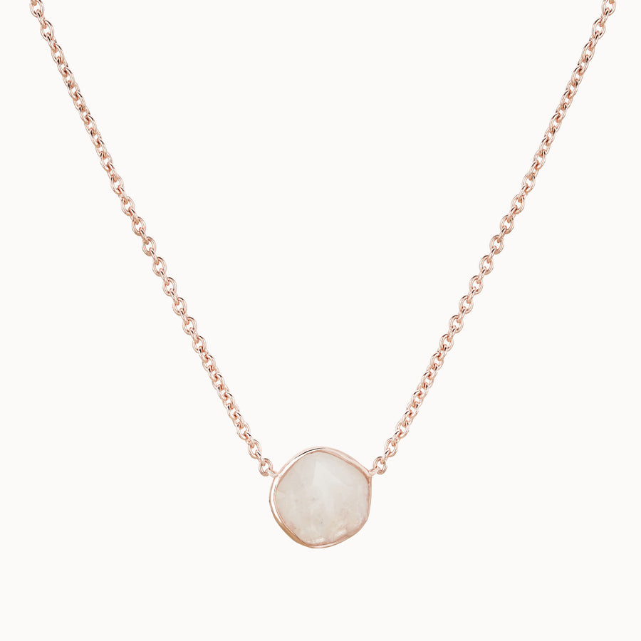 Gemstone Necklace - Moon White