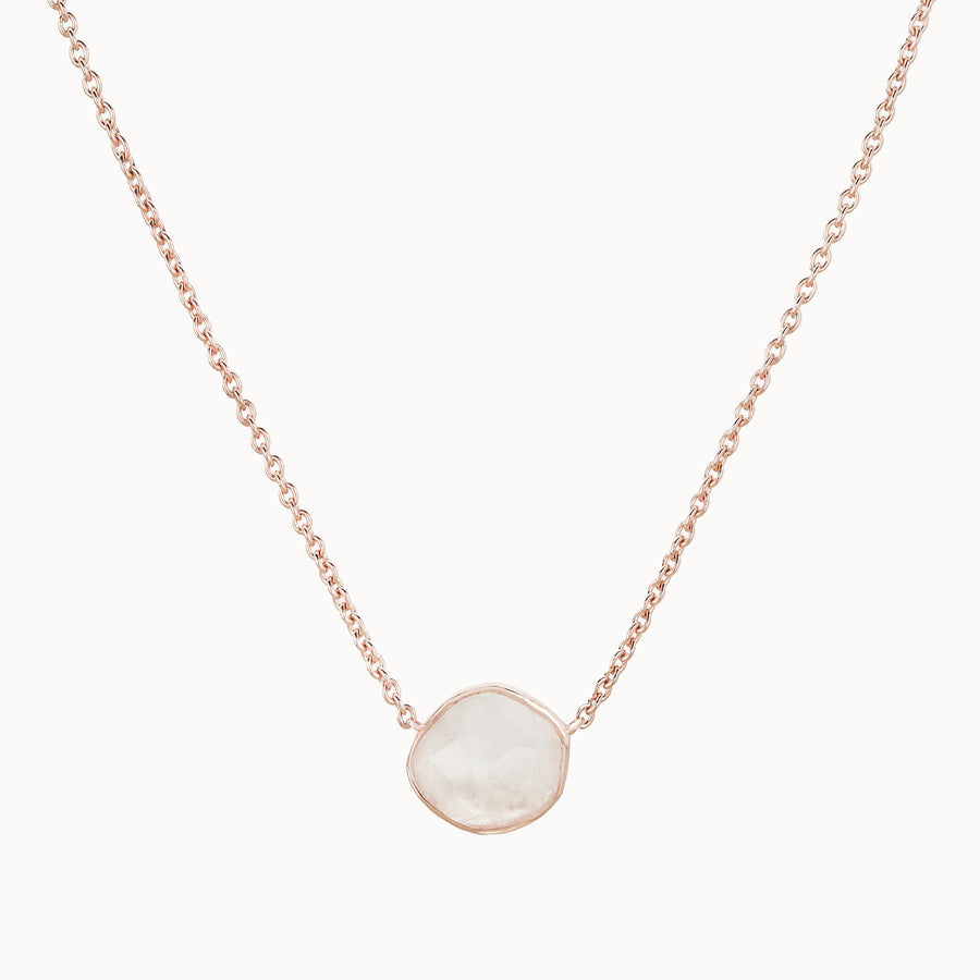 Gemstone Necklace - Moon White