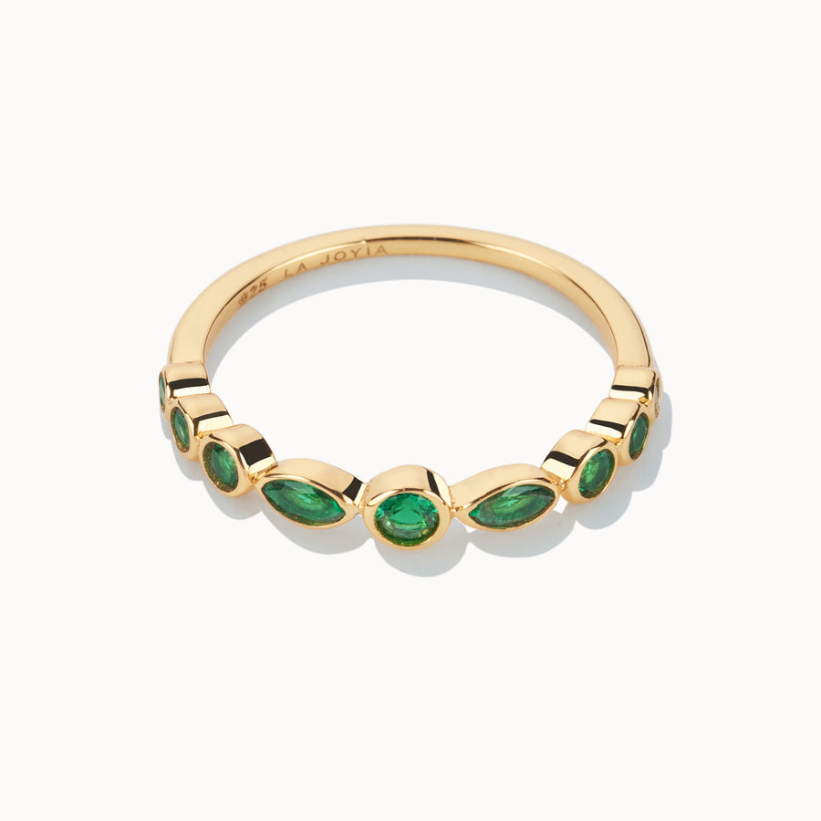 Delicate Crystal Ring - Emerald Green