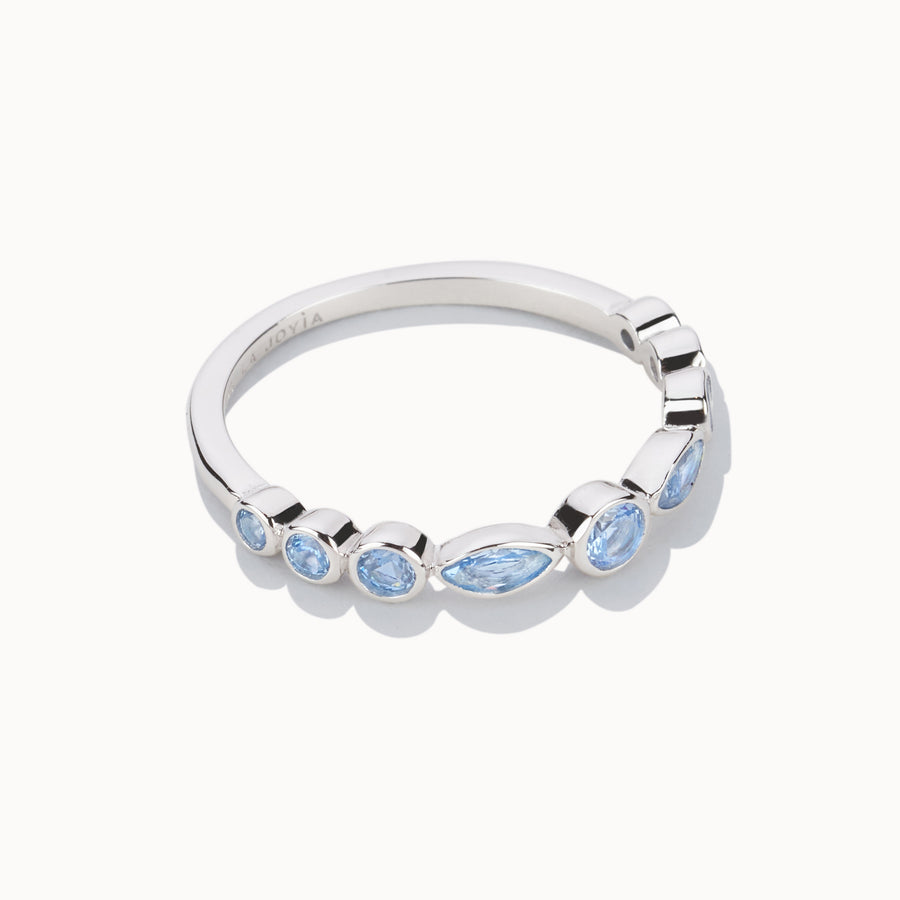 Delicate Crystal Ring - Sky Blue