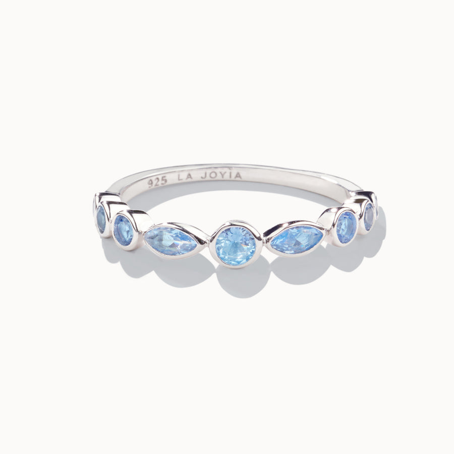 Delicate Crystal Ring - Sky Blue