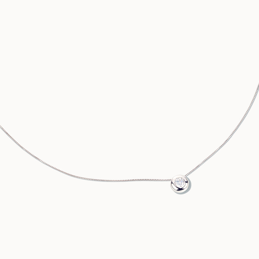 Round Solitaire Necklace