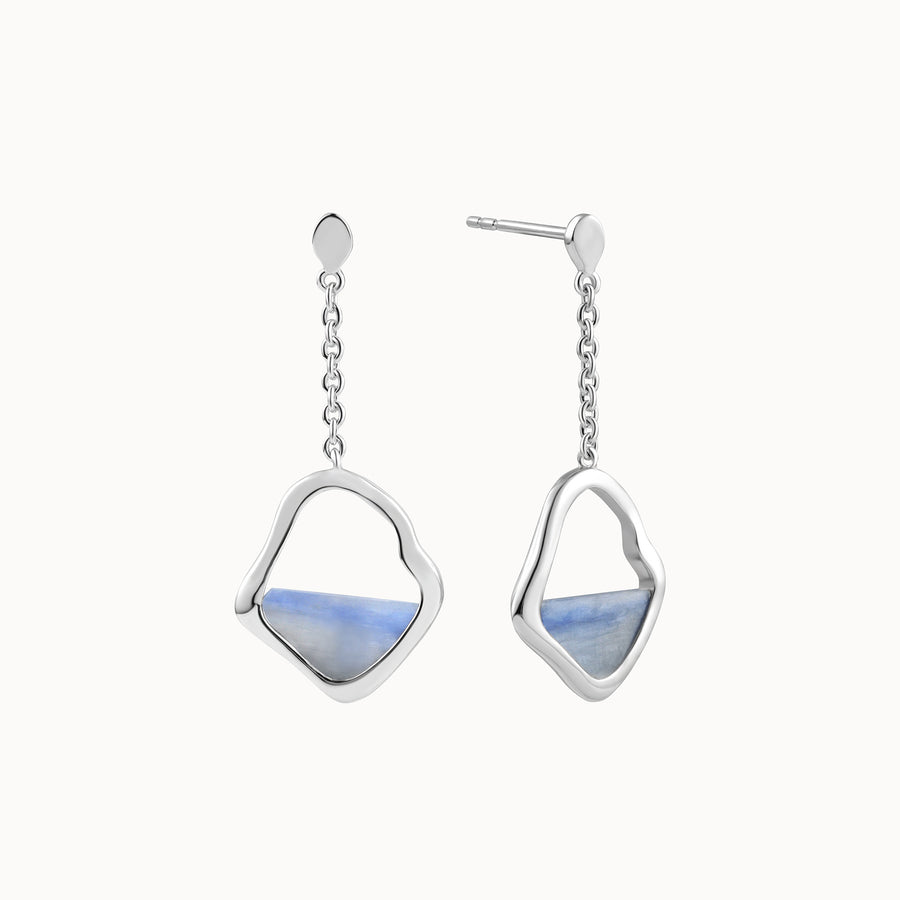 Aqua Earrings with Kyanite