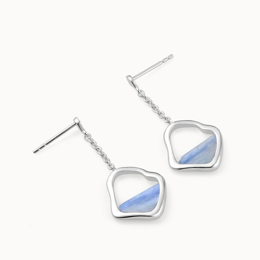 Aqua Earrings with Kyanite